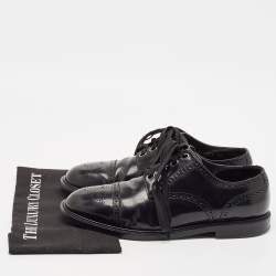 Dolce & Gabbana Black Leather Michelangelo Derby Size 42.5