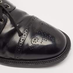 Dolce & Gabbana Black Leather Michelangelo Derby Size 42.5