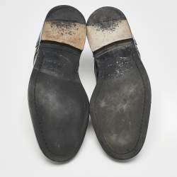 Dolce & Gabbana Black Brogue Leather Michelangelo Lace Up Derby Size 42.5