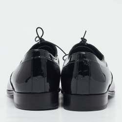 Dolce & Gabbana Black Patent Leather Lace Up Oxfords Size 43