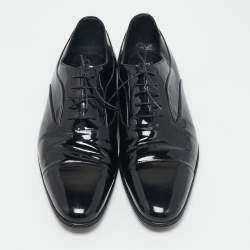 Dolce & Gabbana Black Patent Leather Lace Up Oxfords Size 43
