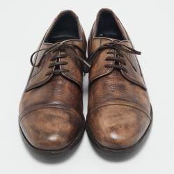 Dolce & Gabbana Dark Brown Leather Lace Up Derby Size 43.5