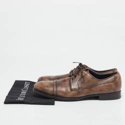 Dolce & Gabbana Dark Brown Leather Lace Up Derby Size 43.5