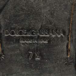 Dolce & Gabbana Black/Brown Brogue Leather Lace Up Derby Size 41.5