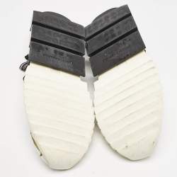 Dolce & Gabbana Black/White Knit Fabric Sorrento Slip On Sneakers Size 44