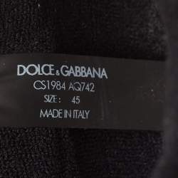 Pre Owned Dolce & Gabbana Orange/Black Leather and Nylon Airmaster Low Top Sneakers Size 45