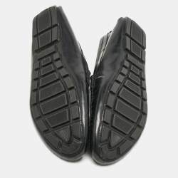 Dolce & Gabbana Black Leather Slip On Penny Loafers Size 45