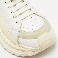 Dolce & Gabbana White Leather and Suede Super King Sneakers Size 41