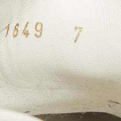 Dolce & Gabbana White Leather and Suede Super King Sneakers Size 41