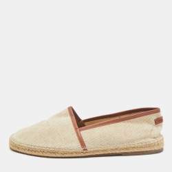 Dolce & Gabbana Beige Canvas Slip On Espadrille Size 41