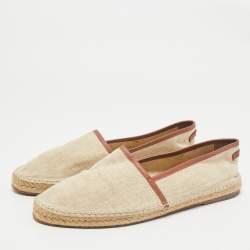 Dolce & Gabbana Beige Canvas Slip On Espadrille Size 41