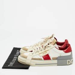 Dolce & Gabbana Multicolor Leather and Suede Custom 2.Zero Sneakers Size 43