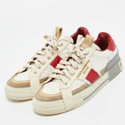 Dolce & Gabbana Multicolor Leather and Suede Custom 2.Zero Sneakers Size 43
