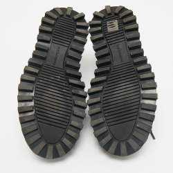 Pre Owned Dolce & Gabbana Black Brushed Leather Lace Up Derby Size 40