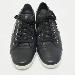 Dolce & Gabbana Black Leather Low Top Sneakers Size 44