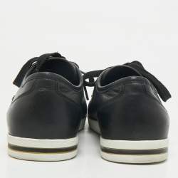 Dolce & Gabbana Black Leather Low Top Sneakers Size 44