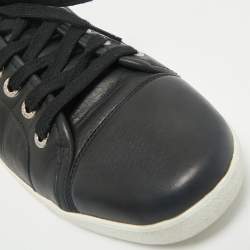 Dolce & Gabbana Black Leather Low Top Sneakers Size 44