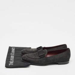 Dolce & Gabbana Black Jacquard Baroque Slip On  Loafers Size 40