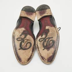 Pre Owned Dolce & Gabbana Black Leather Lace Up Derby Size 40