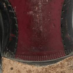 Pre Owned Dolce & Gabbana Black Leather Lace Up Derby Size 40