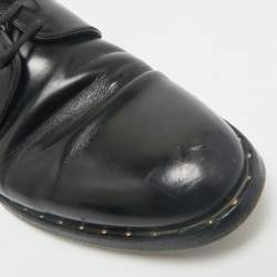 Pre Owned Dolce & Gabbana Black Leather Lace Up Derby Size 40