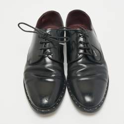 Pre Owned Dolce & Gabbana Black Leather Lace Up Derby Size 40