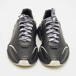 Dolce & Gabbana Black/White Leather Daymaster Low Top Sneakers Size 41