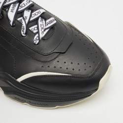 Dolce & Gabbana Black/White Leather Daymaster Low Top Sneakers Size 41