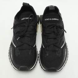 Dolce & Gabbana Black Mesh Sorrento Low Top Sneakers Size 41