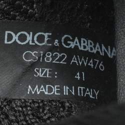 Dolce & Gabbana Black Mesh Sorrento Low Top Sneakers Size 41