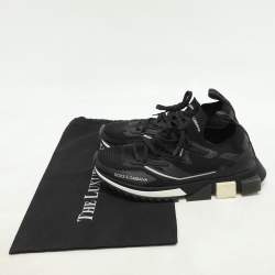 Dolce & Gabbana Black Mesh Sorrento Low Top Sneakers Size 41