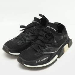Dolce & Gabbana Black Mesh Sorrento Low Top Sneakers Size 41