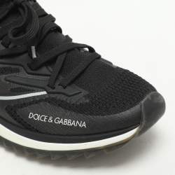 Dolce & Gabbana Black Mesh Sorrento Low Top Sneakers Size 41