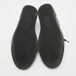 Dolce & Gabbana Black Leather Lace Up Sneakers Size 40