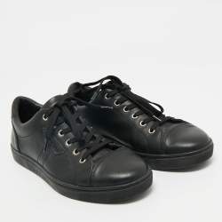 Dolce & Gabbana Black Leather Lace Up Sneakers Size 40
