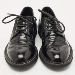 Dolce & Gabbana Black Leather and Mesh Derby Size 40.5
