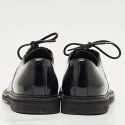 Dolce & Gabbana Black Leather and Mesh Derby Size 40.5