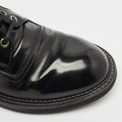 Dolce & Gabbana Black Leather and Mesh Derby Size 40.5