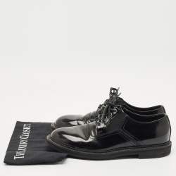 Dolce & Gabbana Black Leather and Mesh Derby Size 40.5
