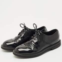 Dolce & Gabbana Black Leather and Mesh Derby Size 40.5