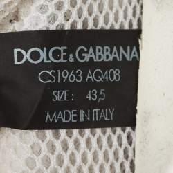 Pre Owned Dolce & Gabbana White Nylon and Suede Space Low Top Sneakers Size 43.5