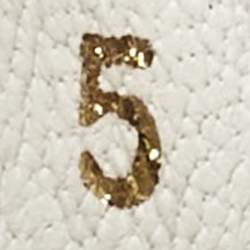 Pre Owned Dolce & Gabbana White/Red Leather and Rubber Toe Portofino Low Top Sneakers Size 39