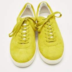 Pre Owned Dolce & Gabbana Green Suede and Leather Low Top Sneakers Size 43