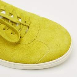 Pre Owned Dolce & Gabbana Green Suede and Leather Low Top Sneakers Size 43