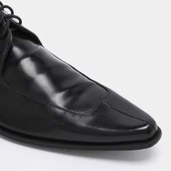Pre Owned Dolce & Gabbana Black Leather Derby Size 40.5