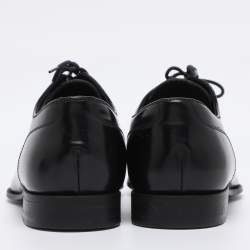 Pre Owned Dolce & Gabbana Black Leather Derby Size 40.5