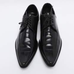 Pre Owned Dolce & Gabbana Black Leather Derby Size 40.5
