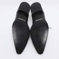 Pre Owned Dolce & Gabbana Black Leather Derby Size 40.5