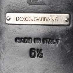 Pre Owned Dolce & Gabbana Black Leather Derby Size 40.5