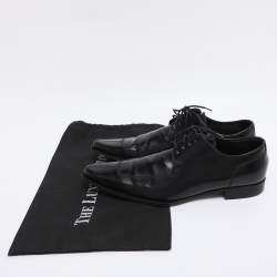 Pre Owned Dolce & Gabbana Black Leather Derby Size 40.5